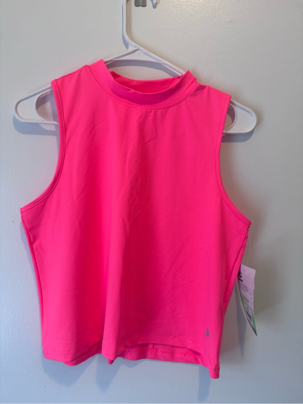 Prince tennis/golf Women's Sleeveless Mock Neck Tank Top - Hot Pink size S NWT